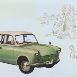 Trabant 500 kombi képeslap