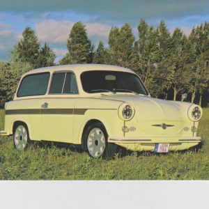 Trabant 600 kombi postcard