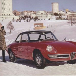 Alfa Romeo Spider Duetto postcard, képeslap