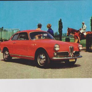 Alfa Romeo Giulietta coupe 1300 psotcard