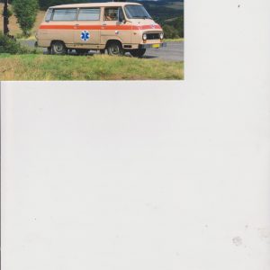 Skoda 1203 Mikrobus ambulance képeslap