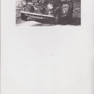 Mini Cooper fekete-fehér postcard